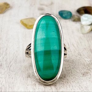 Malachite .925 Sterling Silver Ring